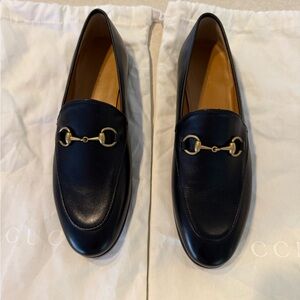 Gucci Women’s Jordaan Black Leather Loafers